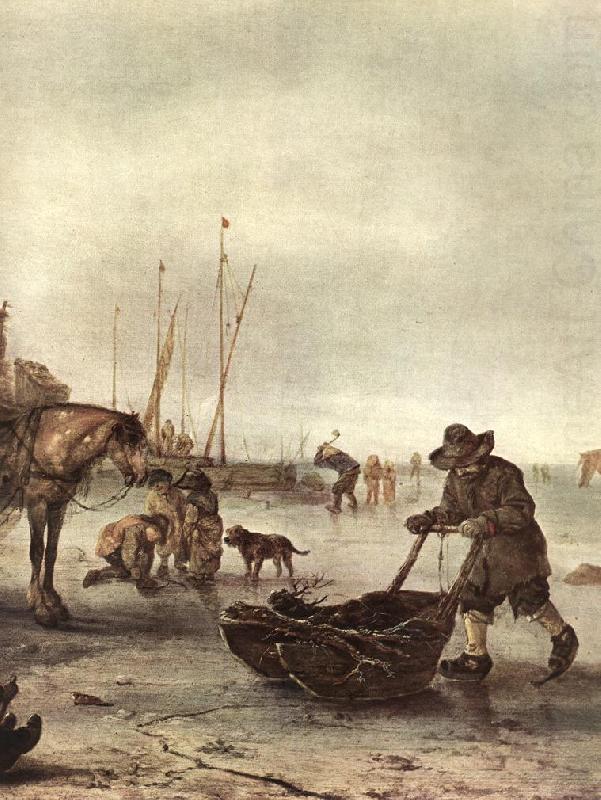 OSTADE, Isaack van Winter Landscape (detail) ag china oil painting image